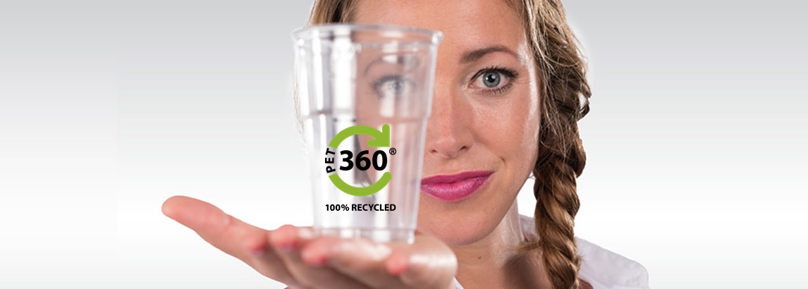 PET360® beer glasses from 100% post-consumer PET
